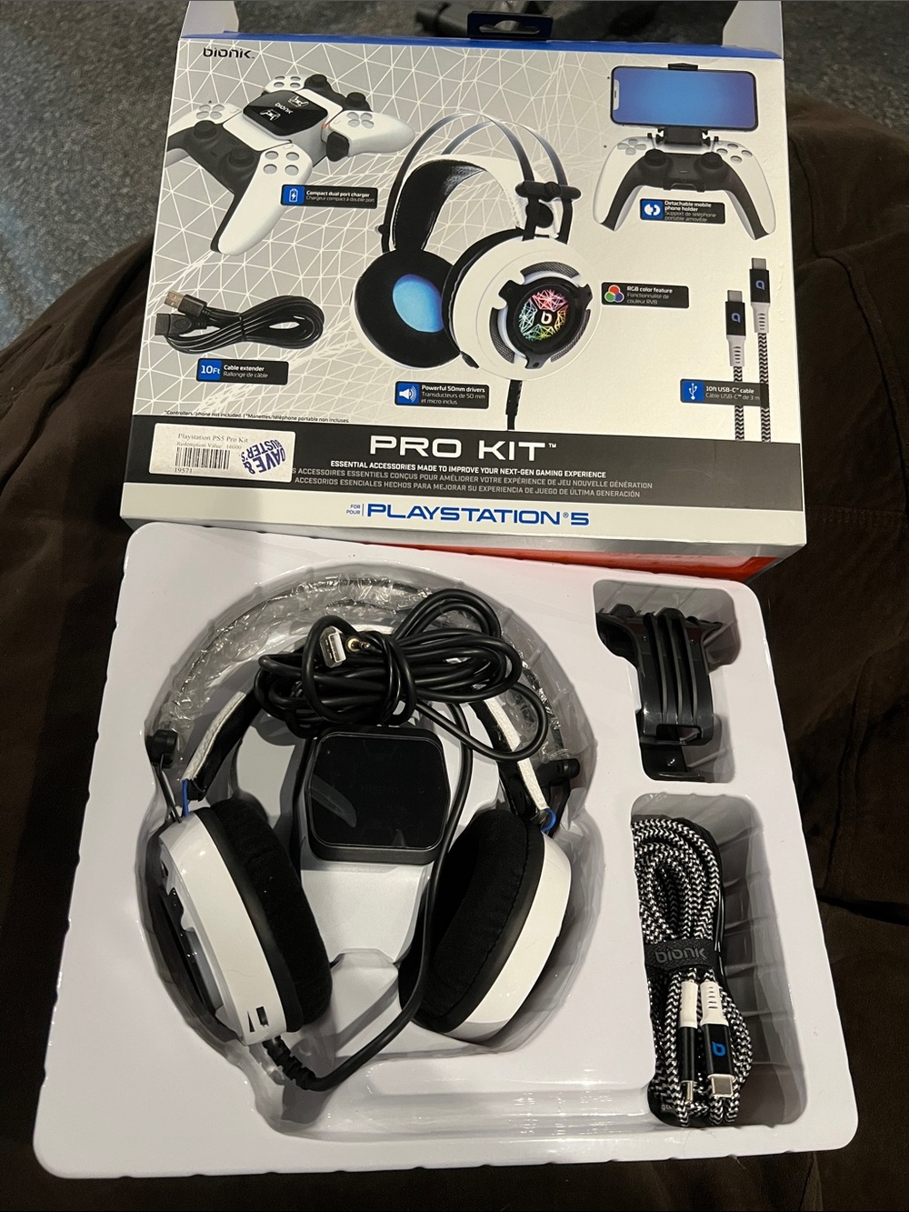 PS5 Pro Kit Gaming Headset and Accessories - White/Black